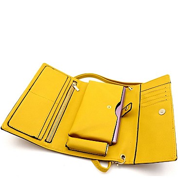 CHECKERED CELLPHONE HOLDER WALLET & CROSS BODY