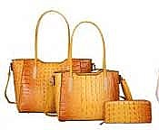 Crocodile Embossed 3 in 1 Twin Tote Wallet SET MH-CY6371W