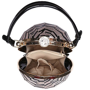 Zebra Print Ball Shaped Satchel
