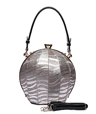 Zebra Print Ball Shaped Satchel