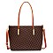 3IN1 FASHION CHECKERED DESIGN SHOPPER BAG WITH MATCHING BAG AND WALLET