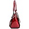2-Way Leopard Print 2 in 1 Patent Wing Satchel Wristlet SET