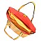 2 in 1 Textured Faux-leather Tote