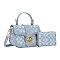 2-in-1 Oval Print Satchel Set + Wallet