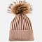 Raccoon Fur PomPom Wool Blend Beanie LA-EXP1009
