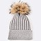 Raccoon Fur PomPom Wool Blend Beanie LA-EXP1009