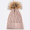 Raccoon Fur PomPom Wool Blend Beanie LA-EXP1009