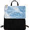 LUXURY DENIM TWO TONE BACKPACK