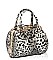 PATENT LEOPARD PRINT SATCHEL