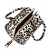 PATENT LEOPARD PRINT SATCHEL