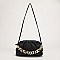 SOFT QUILTED LINKED CHAIN SATCHEL SHOULDER BAG