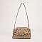 SOFT QUILTED LINKED CHAIN SATCHEL SHOULDER BAG