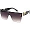 Pack of 12 Exposed Shield Sunglasses with Gold Detail Temples