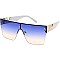 Pack of 12 Exposed Shield Sunglasses with Gold Detail Temples