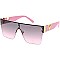 Pack of 12 Exposed Shield Sunglasses with Gold Detail Temples