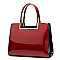 High Quality Metal Accent Patent Satchel