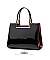 High Quality Metal Accent Patent Satchel