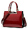 High Quality Metal Accent Patent Satchel