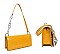 Long Crocodile Skin Cross-Body Shoulder Bag