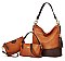 3 IN-1 Ring Accent Hobo Bag