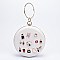 Charming 3D Accented Ring Handle Round Frame Satchel-Clutch