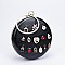 Charming 3D Accented Ring Handle Round Frame Satchel-Clutch