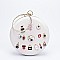 Charming 3D Accented Ring Handle Round Frame Satchel-Clutch