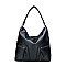 Stylish Smooth Leather Dual Side Pockets Hobo