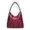 Stylish Smooth Leather Dual Side Pockets Hobo