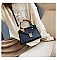 CROCODILE PRINT BUCKLED SCARFED CROSSBODY BAG
