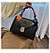 CROCODILE PRINT BUCKLED SCARFED CROSSBODY BAG