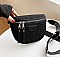 RHINESTONE ZIRCONIA CROSS-BODY & FANNY PACK