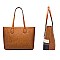 4 in 1 Trendy Striped Front Tote Bag & Clutch Set