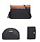 4 In 1 Stylish Two Tone Tote Bag & Clutch Set