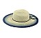 Multi-Tone Brim Straw Hat