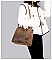 3 IN 1 CROCODILE SCARFED ROUND HANDLE SATCHEL SET