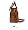 3 IN 1 CROCODILE SCARFED ROUND HANDLE SATCHEL SET