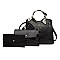 3 IN 1 CROCODILE SCARFED ROUND HANDLE SATCHEL SET
