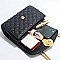 Quilted Stoned Crown Emblemed Cross Body Shoulder Bag