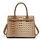 PATENT CROCODILE QUALITY PADLOCK SATCHEL