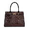PATENT CROCODILE QUALITY PADLOCK SATCHEL