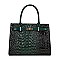PATENT CROCODILE QUALITY PADLOCK SATCHEL