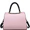 LUXURIOUS VEGAN LEATHER WILLA LONG STRAP SATCHEL JY17810