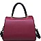 LUXURIOUS VEGAN LEATHER WILLA LONG STRAP SATCHEL JY17810
