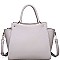 LUXURIOUS VEGAN LEATHER GREYSON LONG STRAP SATCHEL JY17811
