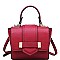 LUXURIOUS VEGAN LEATHER SOLANGE MINI SATCHEL BAG JY17815