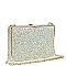 POSH LUXURY EDITH GLITTER BOX CLUTCH WITH SLING CHAIN JY-18389G