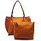 Fashion 2 Handles Satchel & Crossbody Bag Set