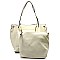 Fashion 2 Handles Satchel & Crossbody Bag Set