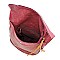 Two-Tone Textured Roll-Up Flap Backpack